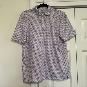 Kenneth Cole Golf Polo Pink Gray/Blue Short Sleeve, Size Small NWOT